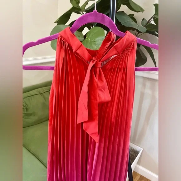 SHEIN Ombre Pleated Hem Halter Dress Size  M US 6 - Picture 3 of 5